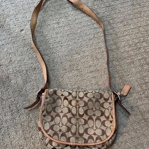 Classic Coach Shoulder Bag 6842 brown/tan
